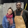 Marie Farsi, metteure en scène et Ismaël Ndiaye, comédien.