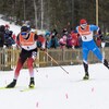 Léo Grandbois et Julien Locke lors d'une compétition de ski de fond à Thunder Bay.