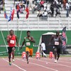 La finale du 100 m aux Jeux de la francophonie d'Abidjan, remportée par Dylan Sicobo des Seychelles. Le Canadien Bismark Boateng (no 18) a gagné le bronze. 