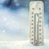 Un thermomètre enseveli dans la neige.