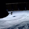 Un satellite devant l'oeil de l'ouragan Arthur, clairement visible de l'espace. En 2014, il a causé de nombreux dommages en Nouvelle-Écosse.