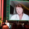 Martine Francke sur l'écran.