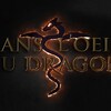 Le logo de l'émission Dans l'œil du dragon un dragon entouré de feu avec typographie.