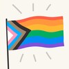 Dessin du drapeau LGBTQ2+.