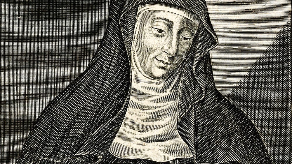 Un portrait de Hildegarde de Bingen.