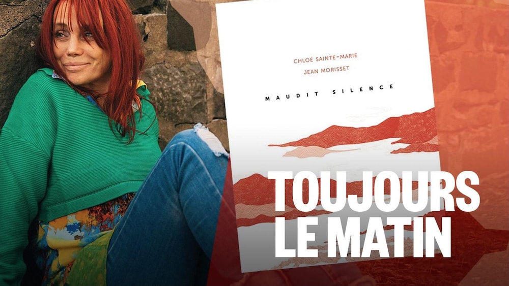 Montage photo de Chloé Sainte-Marie et de la couverture de «Maudit Silence».