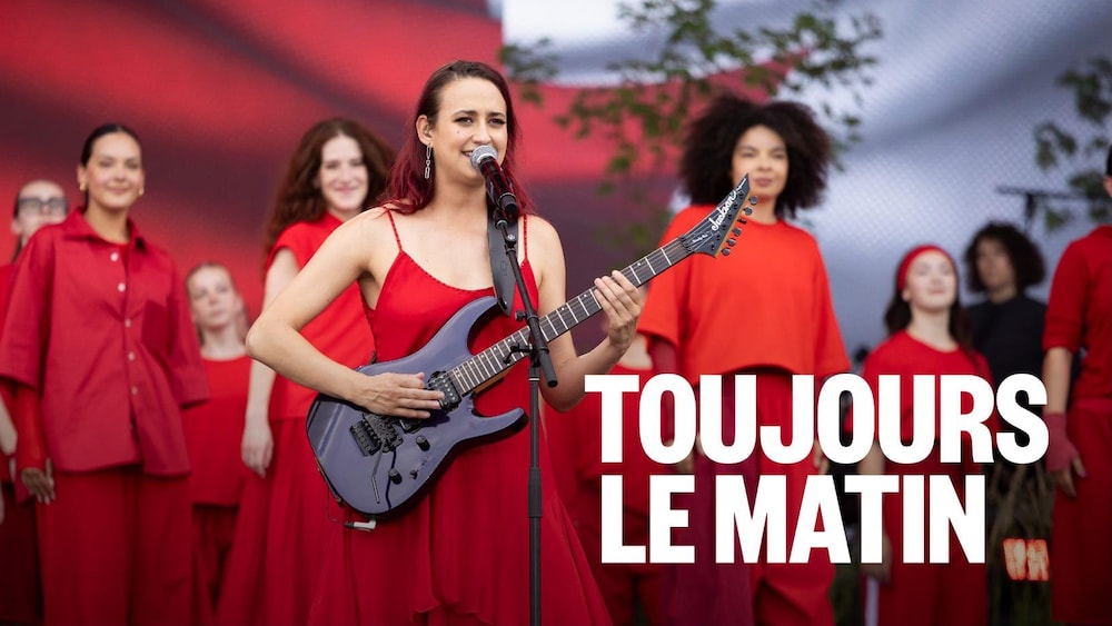 Éléonore Lagacé , chanteuse québécoise avec une guitare électrique
