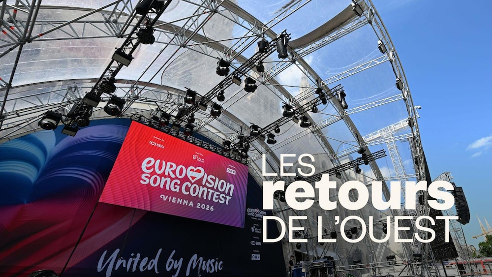 Une scène extérieur de l'Eurovision.