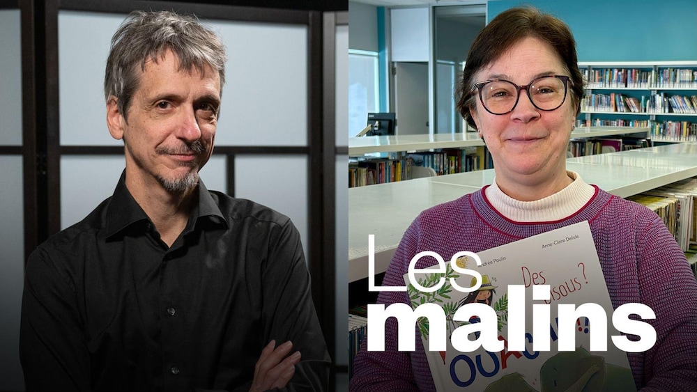 Des portrait de Philippe Falardeau et d'Andrée Poulin.