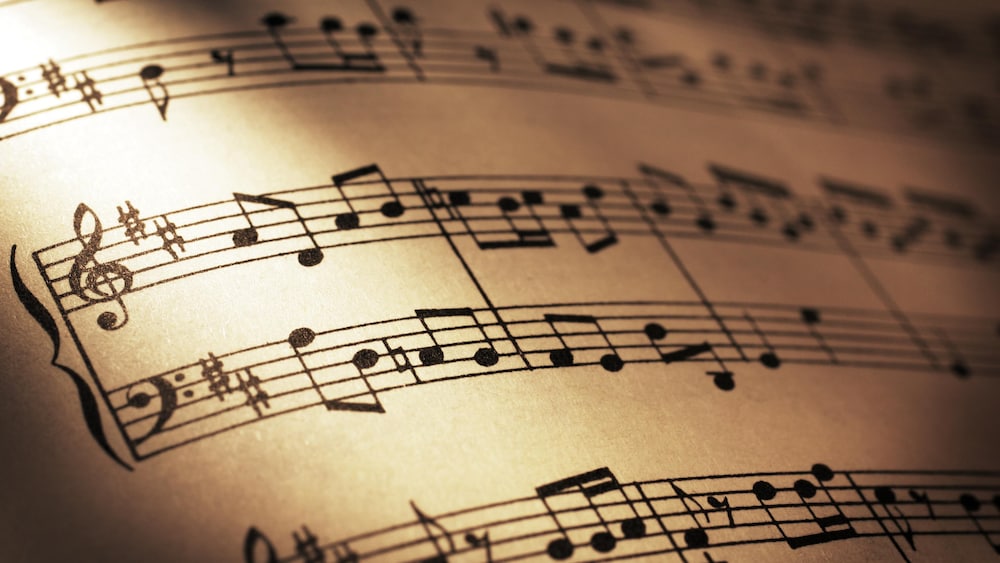Une partition de musique classique.