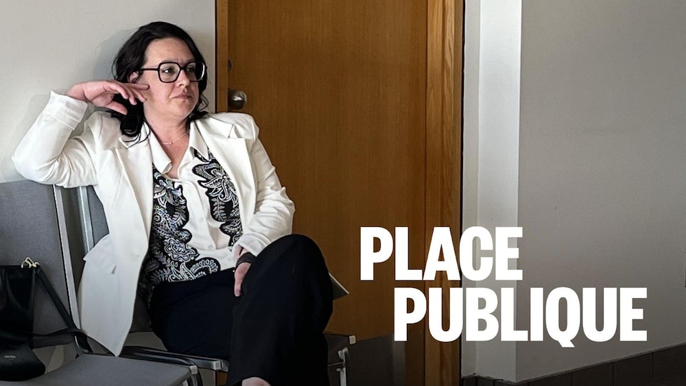 Julie Dufour au palais de justice de Chicoutimi.