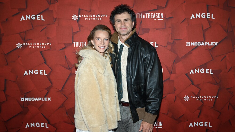 Hannah Neeleman and Daniel Neeleman attend the world premiere of "Truth & Treason" at Megaplex at Jordan Commons on October 06, 2025 in Sandy, Utah. (Photo by Alex Goodlett/Getty Images for Angel)