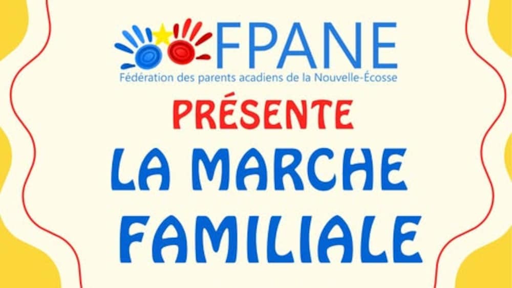Affiche de la FPANÉ annonçant la marche familiale du samedi 6 juin 2026 de 11h00 à 14h00 au sentier Le Petit Bois, suivie d'une petite réception à l'extérieur.