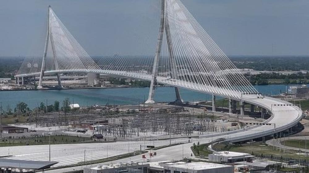 Le pont international Gordie-Howe, vu de Windsor le jeudi 4 juin 2026.