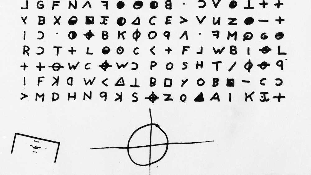 Une copie d'une lettre écrite par le «tueur du Zodiaque». 