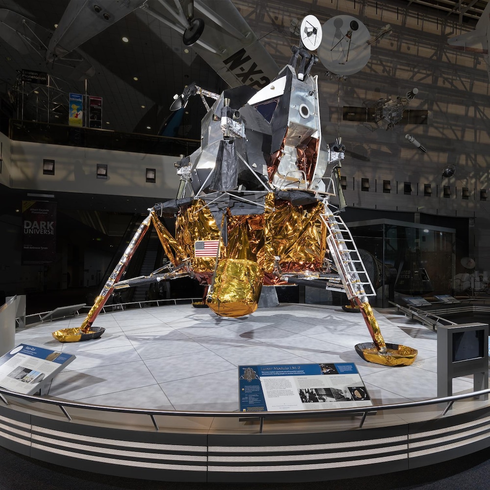 L'un des modules lunaires est exposé au musée Smithsonian de l'air et de l'espace à Washington.