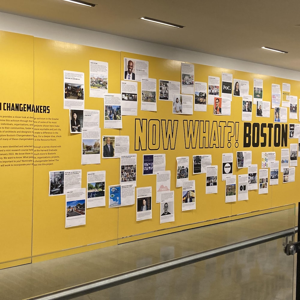 A wall of ideas with “Now What” written on it which means “And now?  