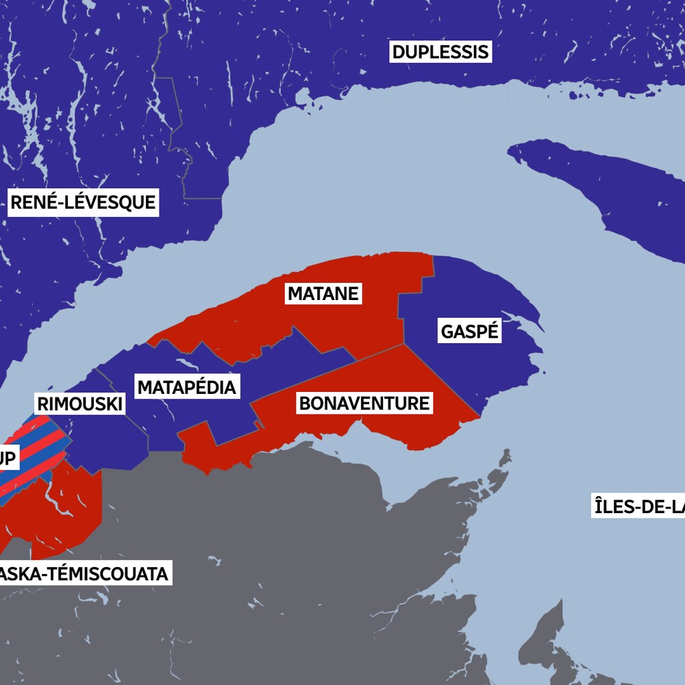 Carte des circonscriptions de l'Est lors des élections de 2003.