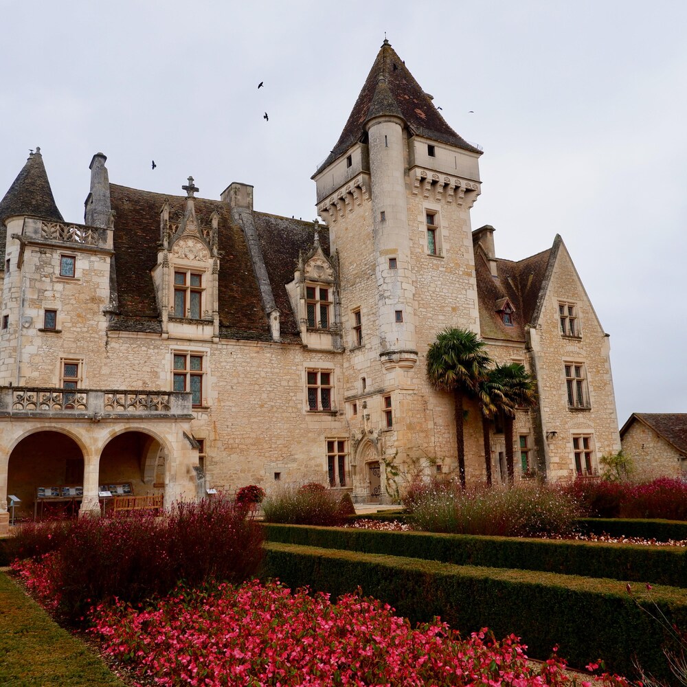 Le château des Milandes, dans le Périgord, en France.