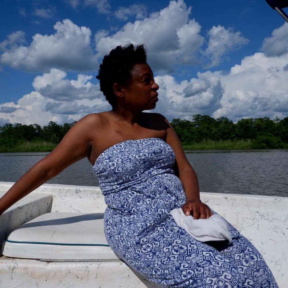 En juin, Jocelyn Davis s’est rendue pour la première fois à l’endroit où l’épave du Clotilda a été découverte, sur la rivière Mobile.