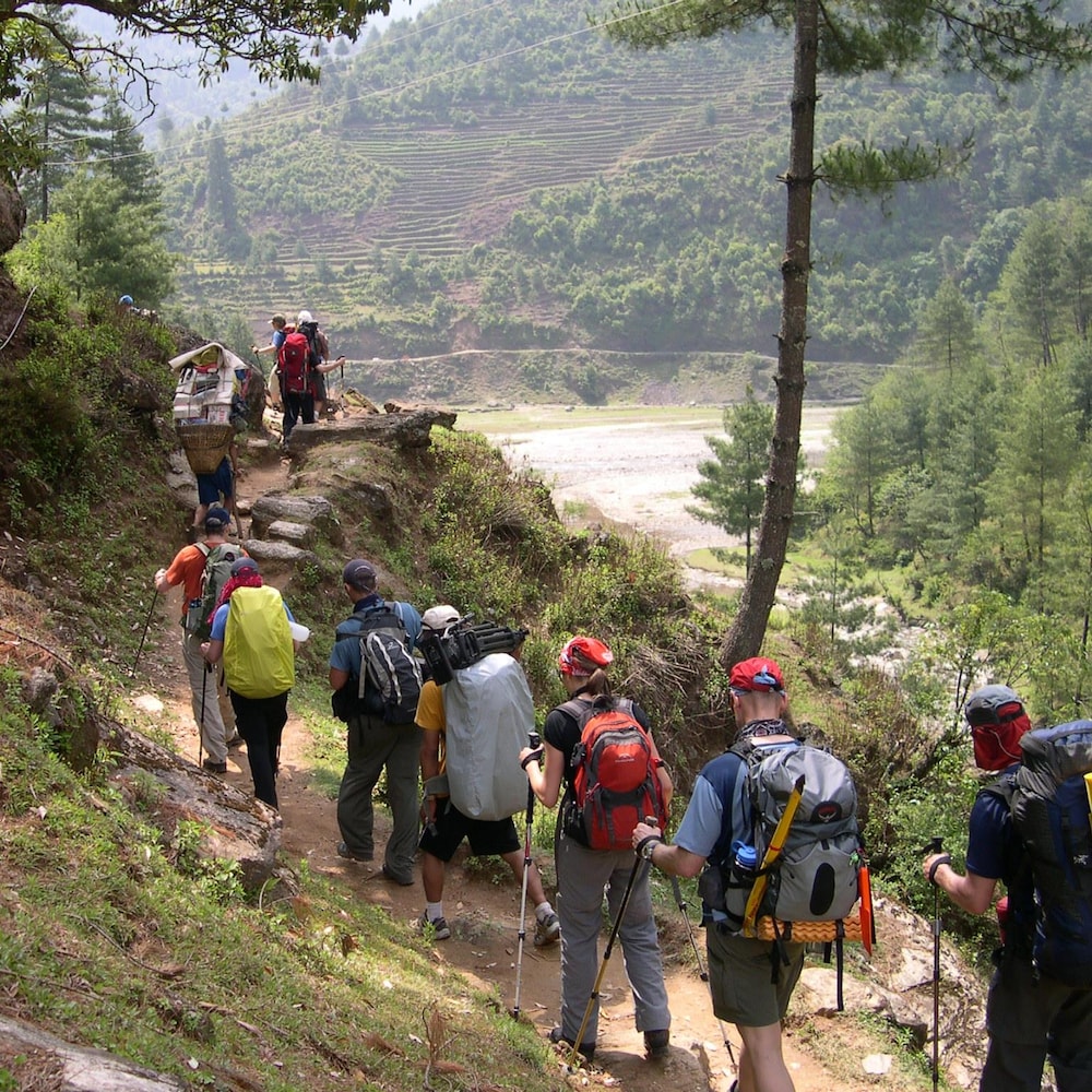 Groupe de participants durant l'ascension du mont Mera.