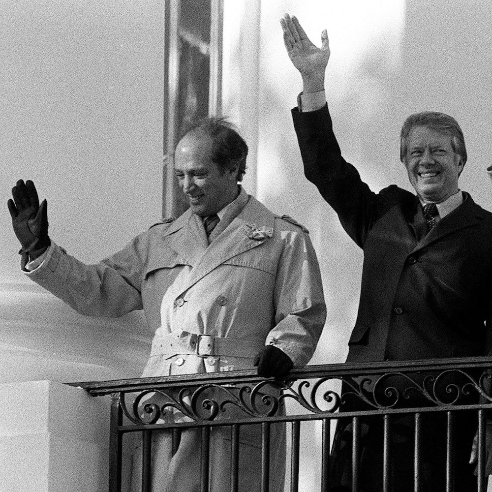 Le premier ministre canadien Pierre Trudeau et le président américain Jimmy Carter.