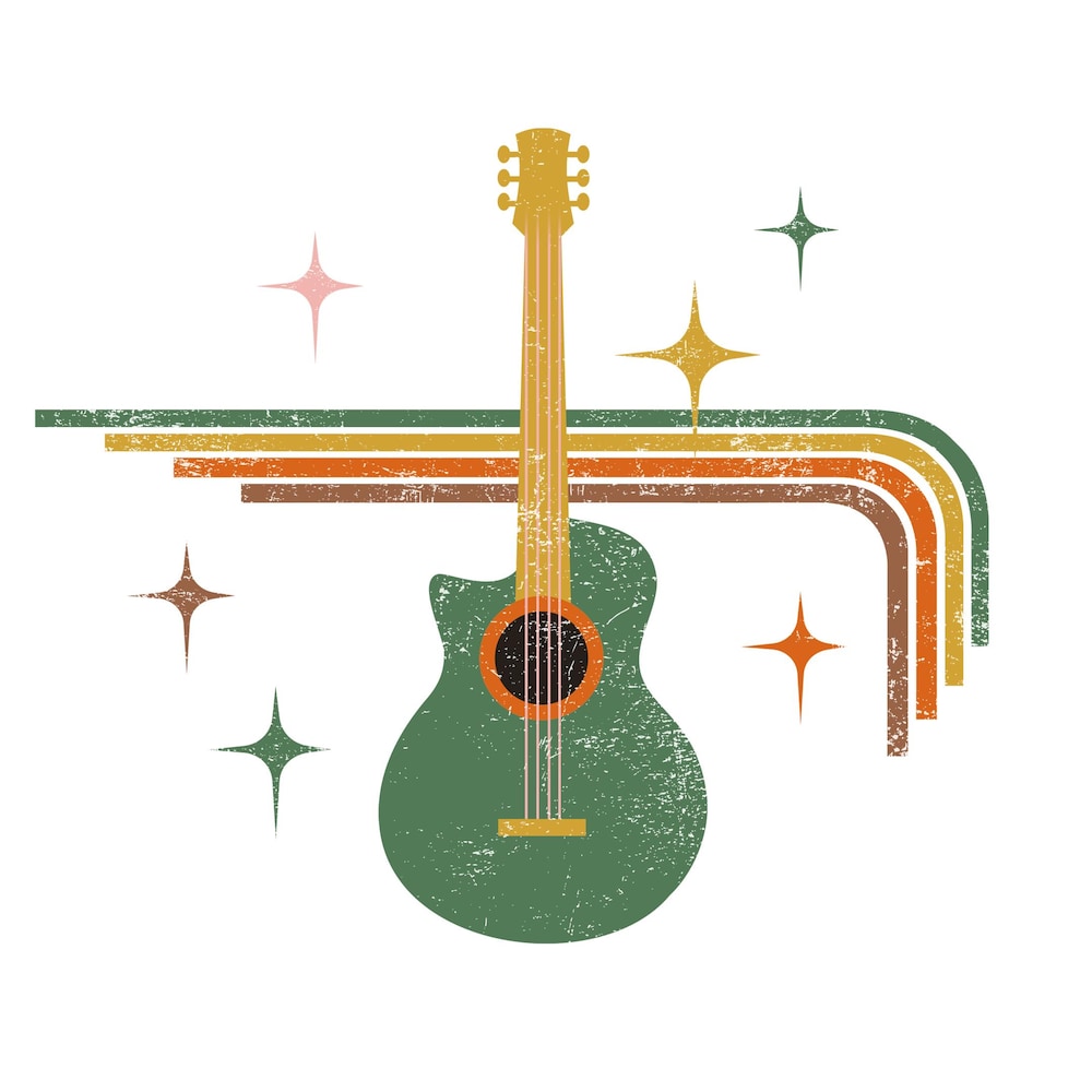 Illustration représentant une guitare.