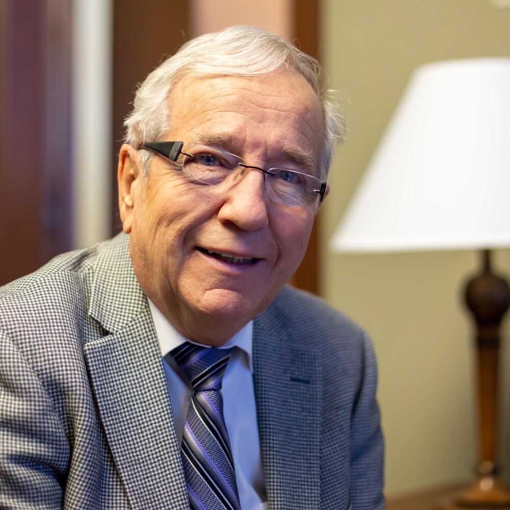 Le visage de Louis Plamondon dans son bureau d'Ottawa, le 4 février 2020.