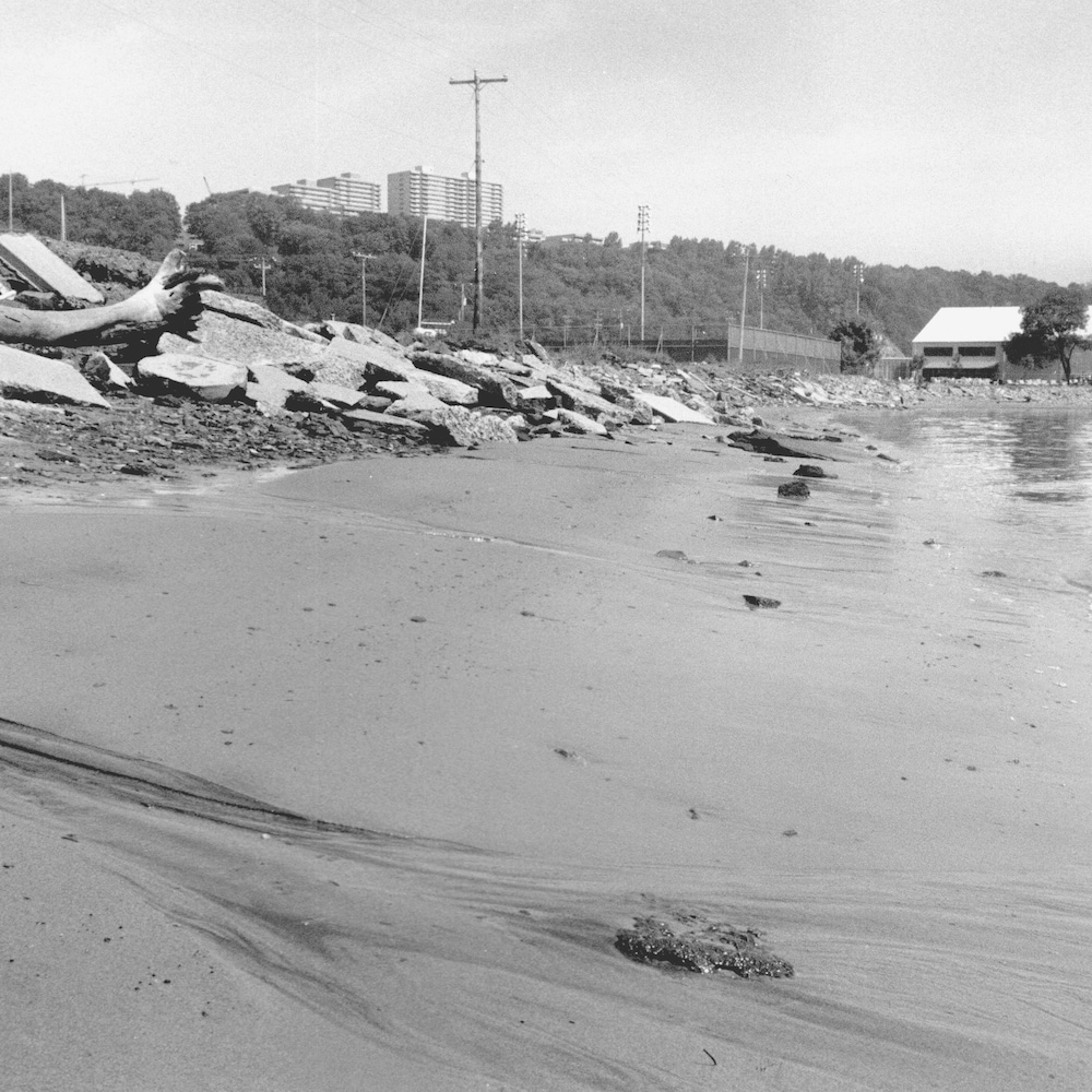 La plage à l'abandon, en 1989.