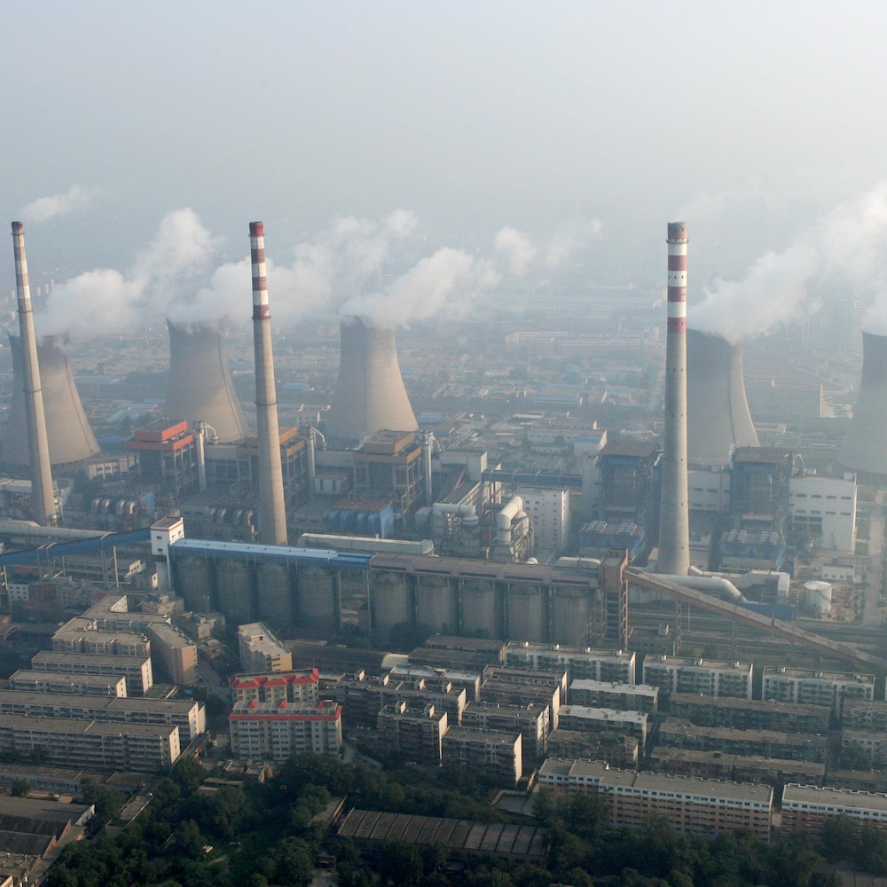 Vue aérienne d'une usine de charbon chinoise