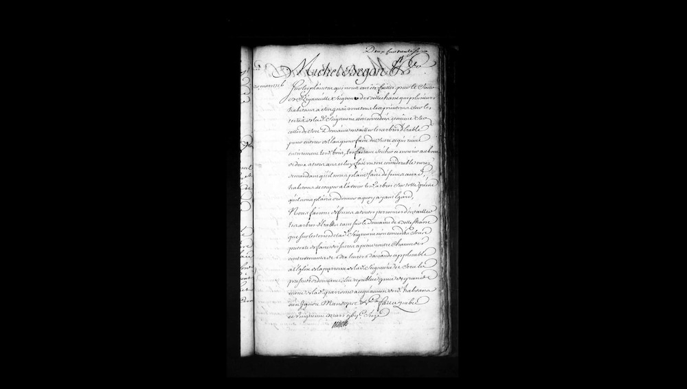 Reproduction de l'ordonnance manuscrite de 1716.
