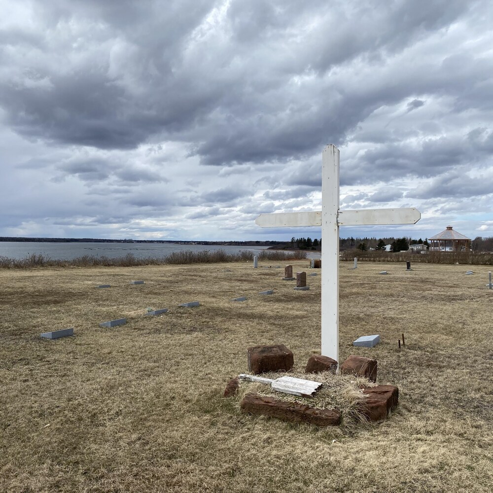 Lennox Island Cemetery is threatened by rising water.