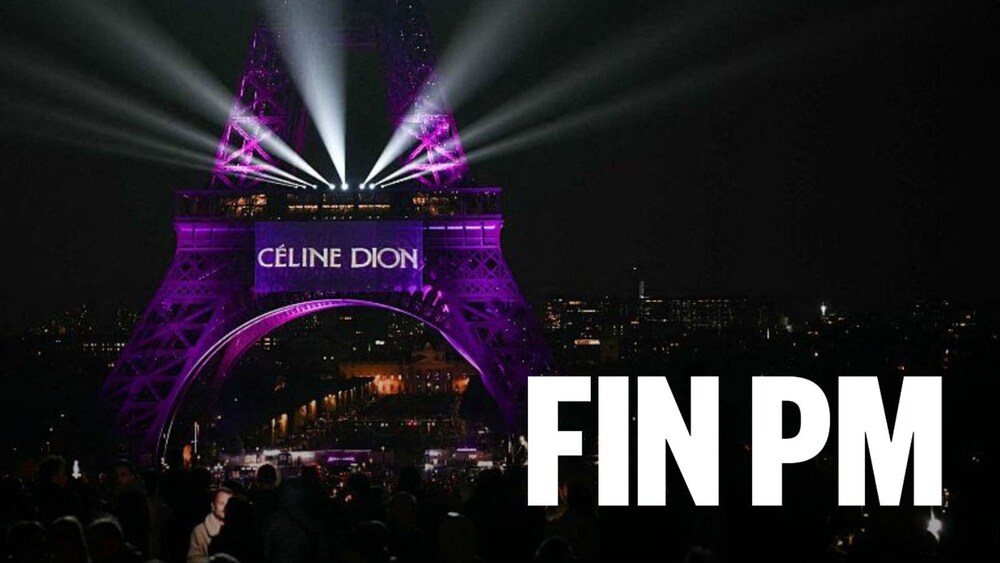 La tour Eiffel avec le nom de Céline Dion.