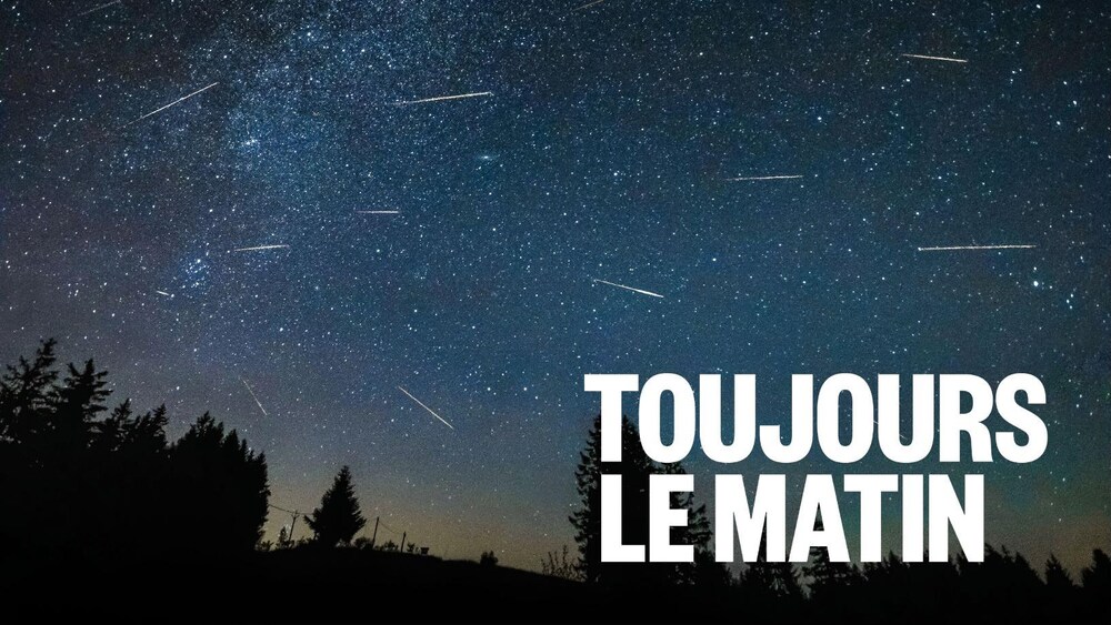 Exposition longue d'un ciel étoilé sur lequel on détecte la voie lactée et des étoiles filantes.