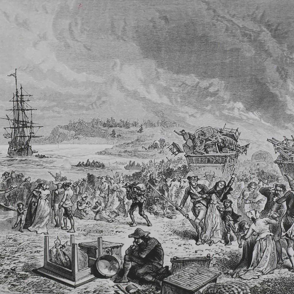 En 1755, les troupes britanniques ont imposé l'exil aux Acadiens. 