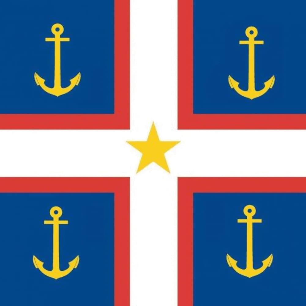 Le drapeau de la Gaspésie.
