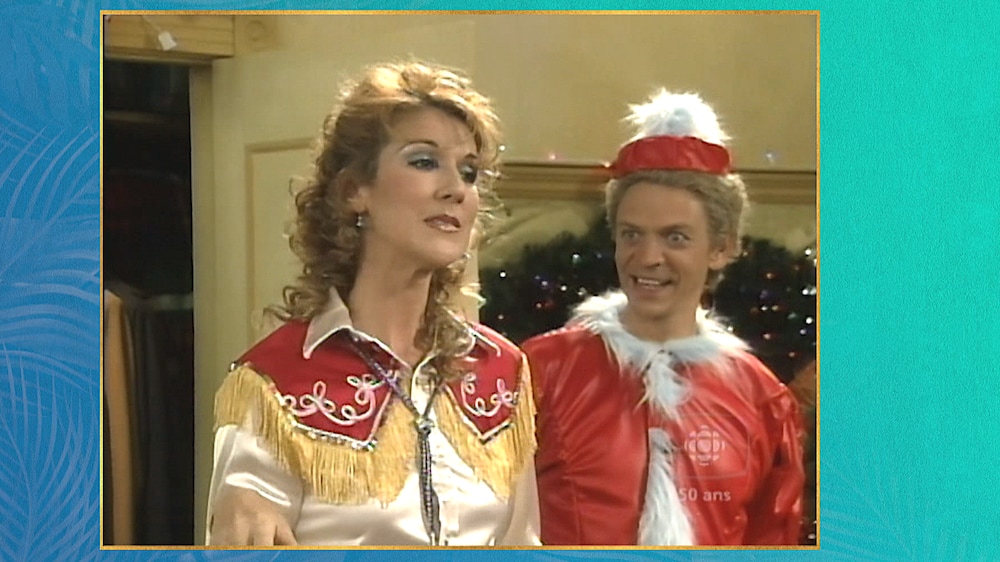 Céline Dion et Marc Labrèche dans La petite vie - Noel chez les Paré.