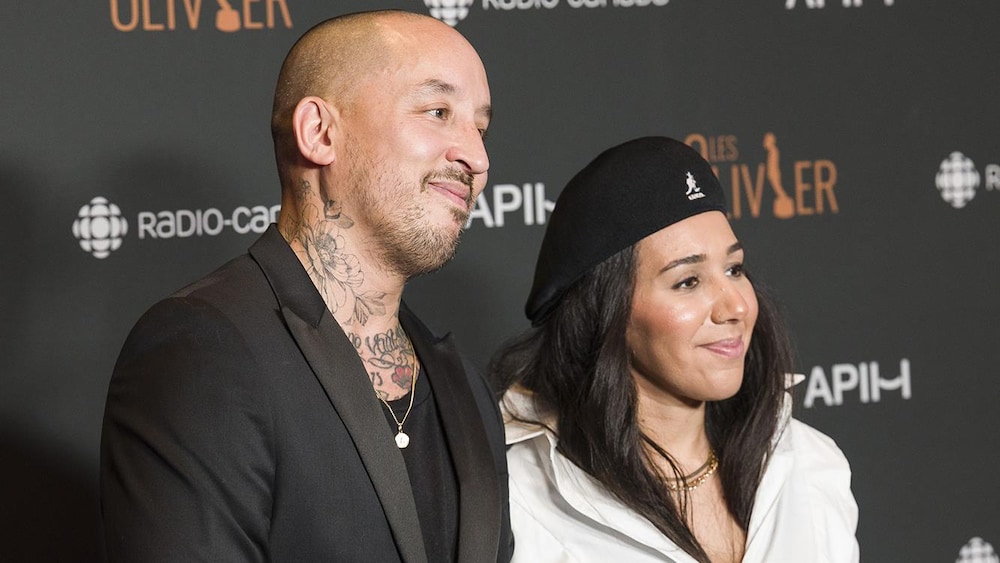 Nicolas Pham et Douaa Kachache sur le tapis rouge des Olivier.
