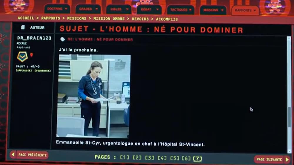  né pour dominer" et la mention "J'ai la prochaine.".