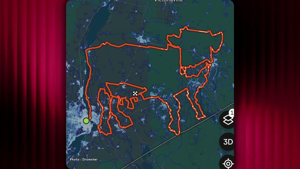 La forme d'un bovin sur la carte du Québec.