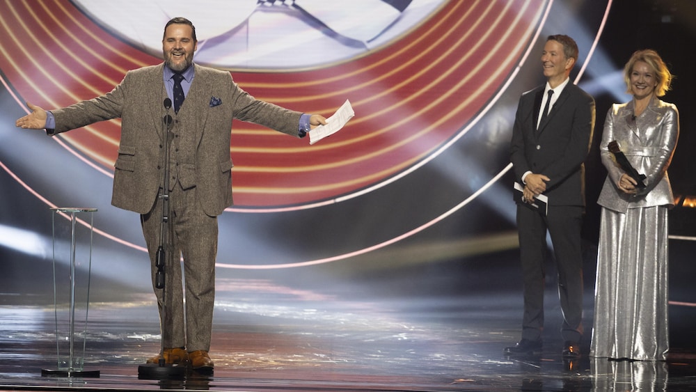 Antoine Bertrand sur la scène - 40es Gala des prix Gémeaux.