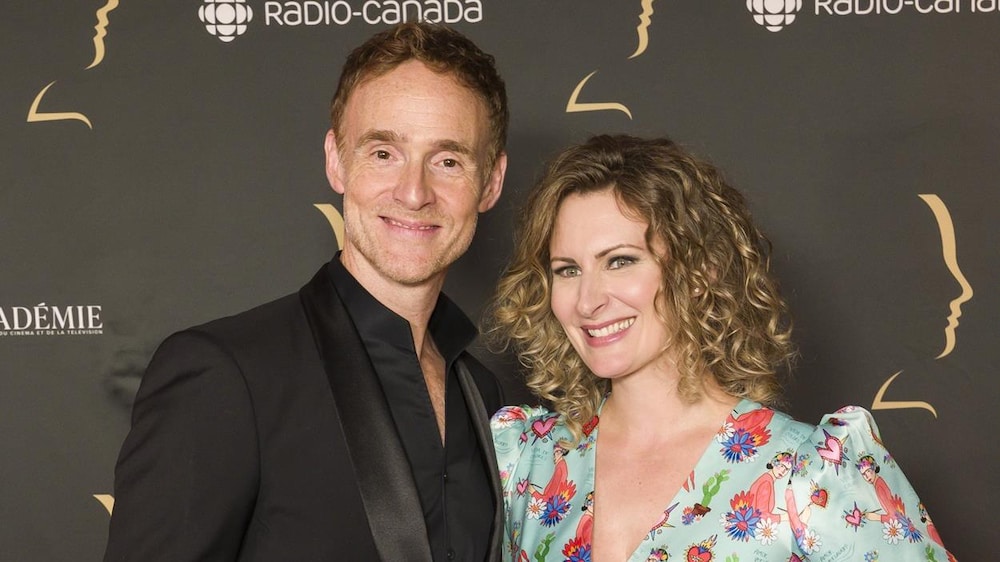 Vincent Leclerc et Mélanie Pilon sur le tapis rouge du Gala des 41es prix Gémeaux.