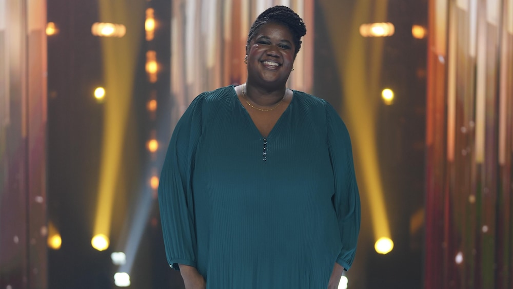 Fabiola Nyrva Aladin sur le plateau.