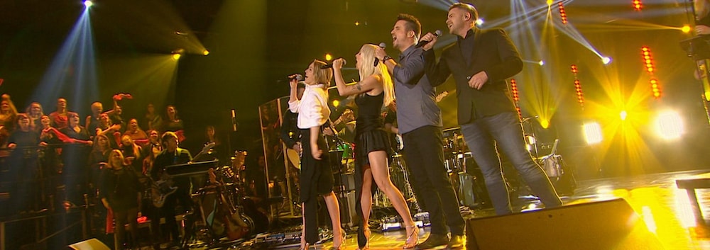 KOTV Quatre artistes de Star académie chantent.