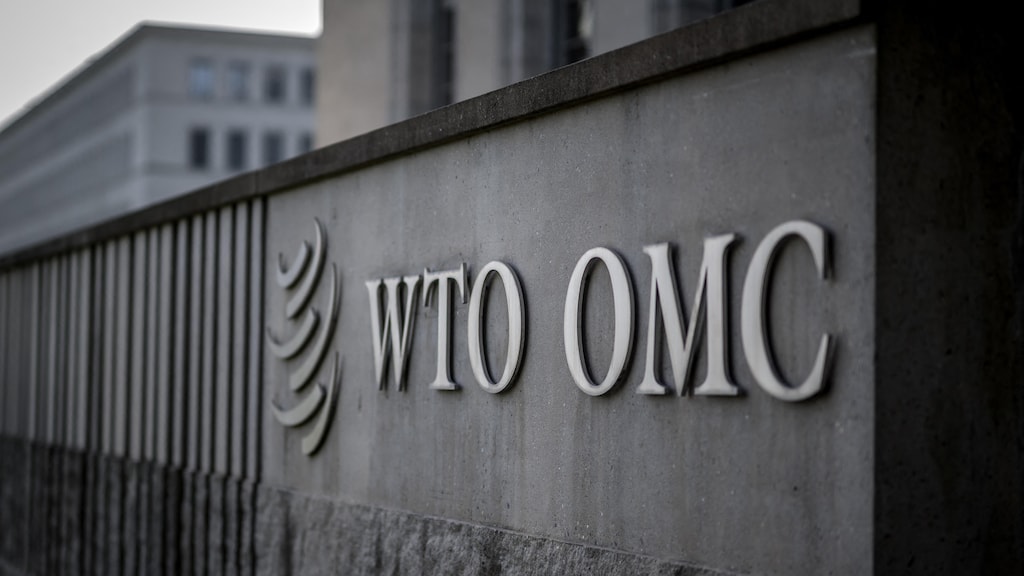 世界贸易组织(WTO)入口处的标志。
