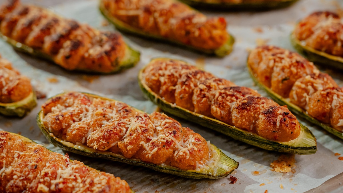 Courgettes Farcies Au Parmesan | Mordu