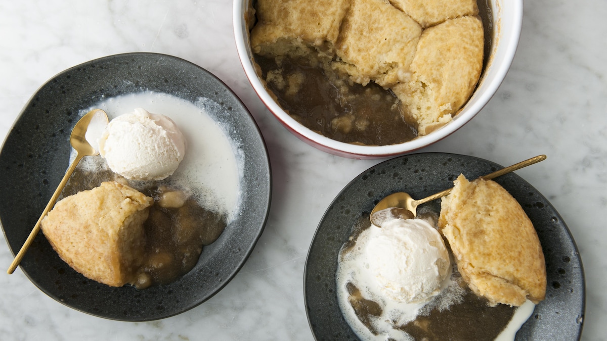 Pouding chômeur peu sucré à l’érable Mordu