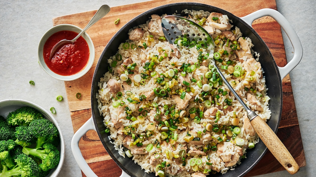 Riz One Pot Au Poulet Et Au Gingembre La Cuisine D Isabelle Et Ricardo