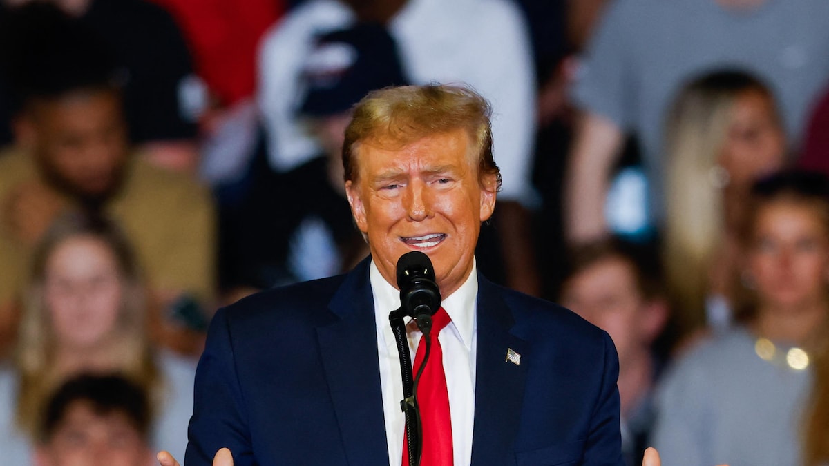 L'ancien pr&eacute;sident Donald Trump le 10 f&eacute;vrier 2024.