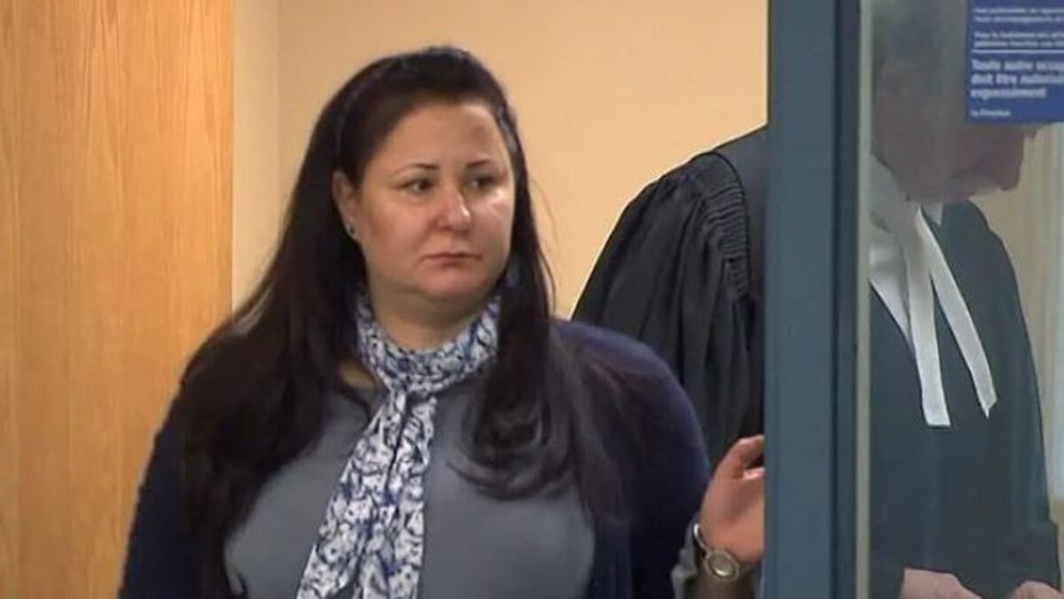 Adèle Sorella au palais de justice de Laval.